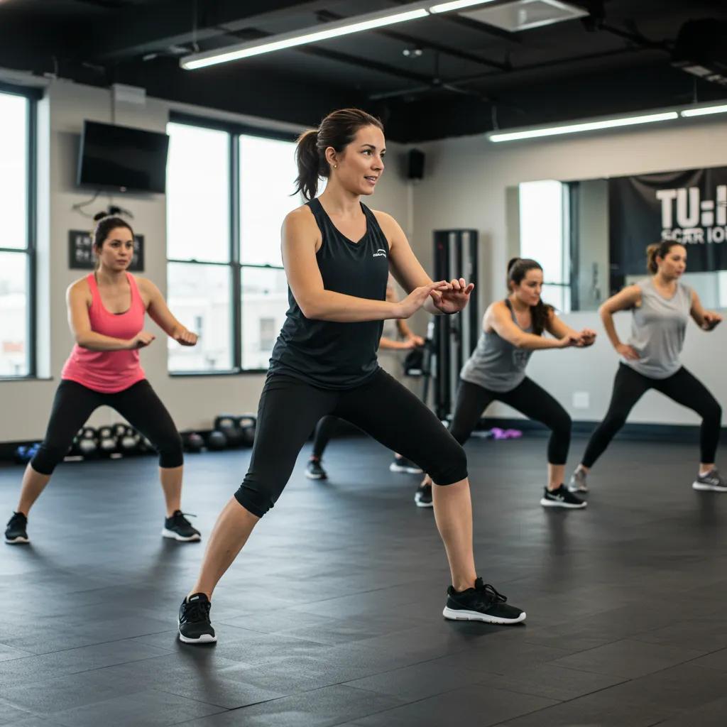 Small group personal training session in Clipper Mill with a trainer coaching participants